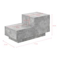 Nachttisch Sebokeng 38x70x35 cm mit Schublade Betonoptik