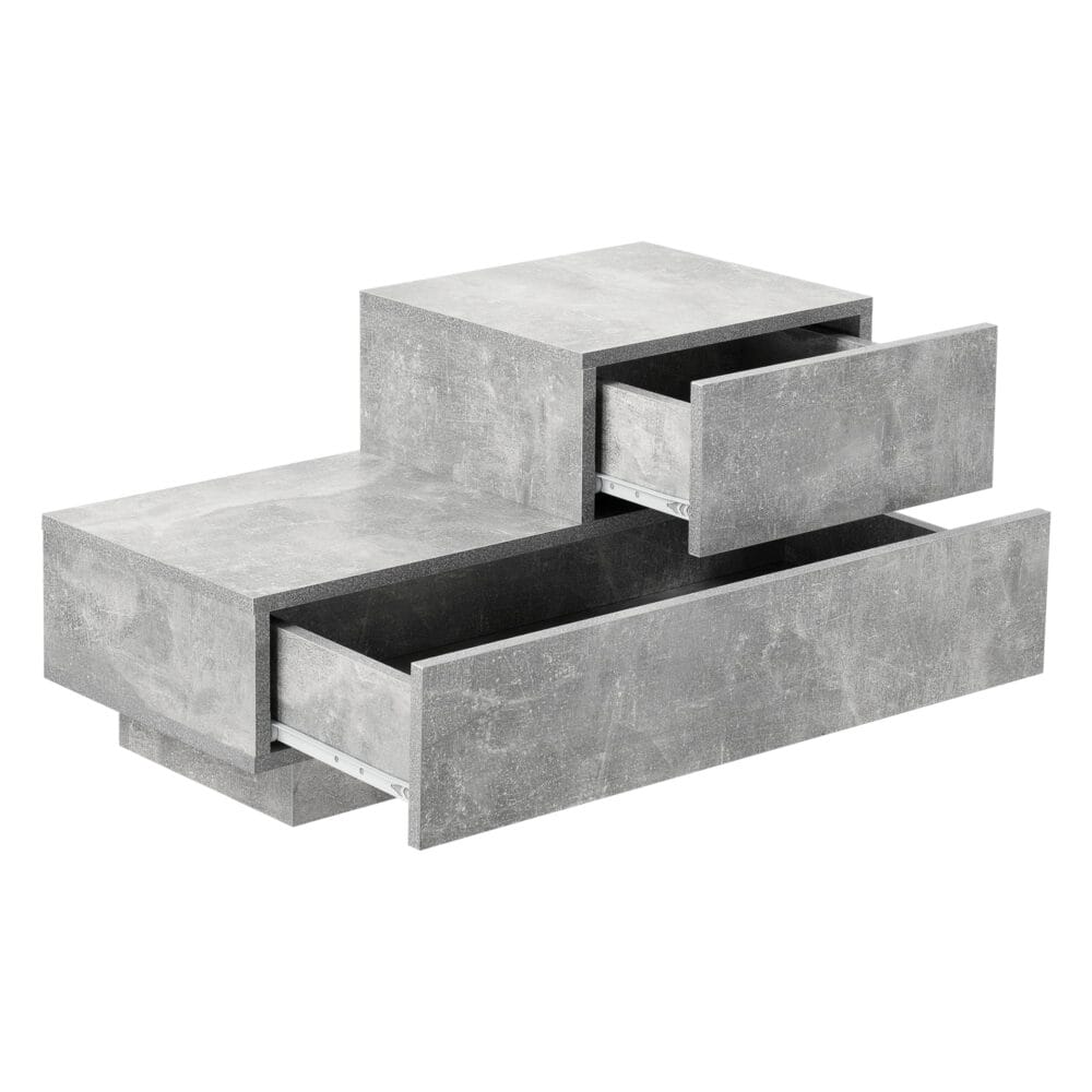 Nachttisch Sebokeng 38x70x35 cm mit Schublade Betonoptik