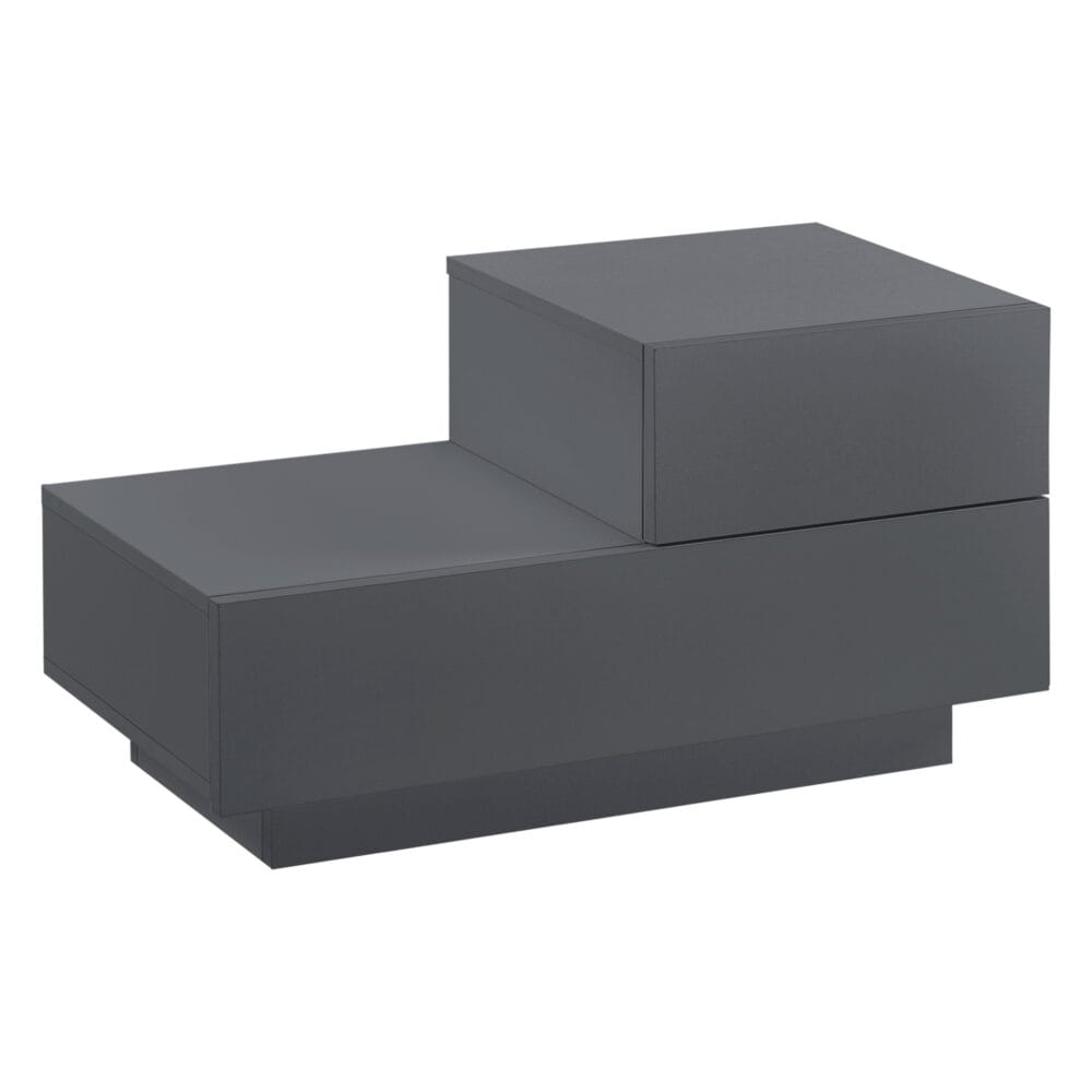 Nachttisch Sebokeng 38x70x35 cm mit Schublade Dunkelgrau