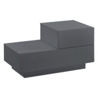 Nachttisch Sebokeng 38x70x35 cm mit Schublade Dunkelgrau