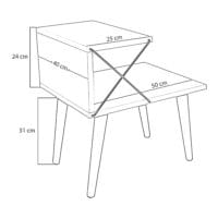 Beistelltisch 50x40x55cm Holzoptik