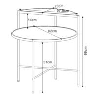 Beistelltisch Schwarz/Eiche-Optik