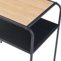 Beistelltisch 55x51x36cm Schwarz/Eiche