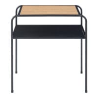 Beistelltisch 55x51x36cm Schwarz/Eiche