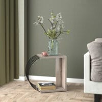 Beistelltisch Vefsn 46x30x42cm Eiche/Schwarz