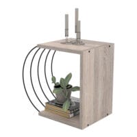 Beistelltisch Vefsn 46x30x42cm Eiche/Schwarz