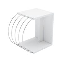 Beistelltisch Vefsn 46x30x42cm Weiss/Chrom