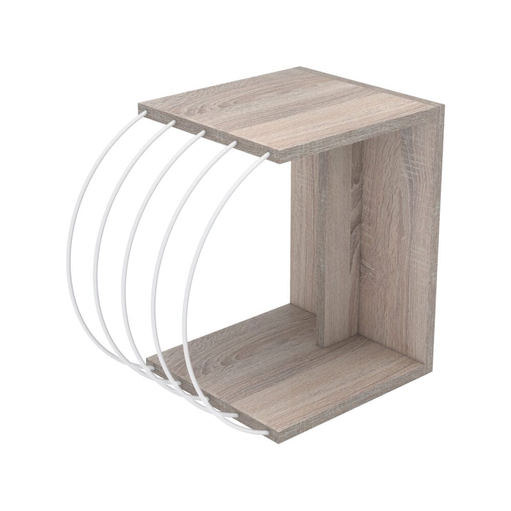 Beistelltisch Vefsn 46x30x42cm Eiche/Weiss