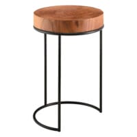 Beistelltisch Rauma Holz Naturbelassen auf Metallgestell HxD 45 x 28cm