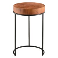 Beistelltisch Rauma Holz Naturbelassen auf Metallgestell HxD 45 x 28cm