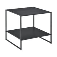 Beistelltisch Salsnes 51x53x51 cm mit Ablage Schwarz