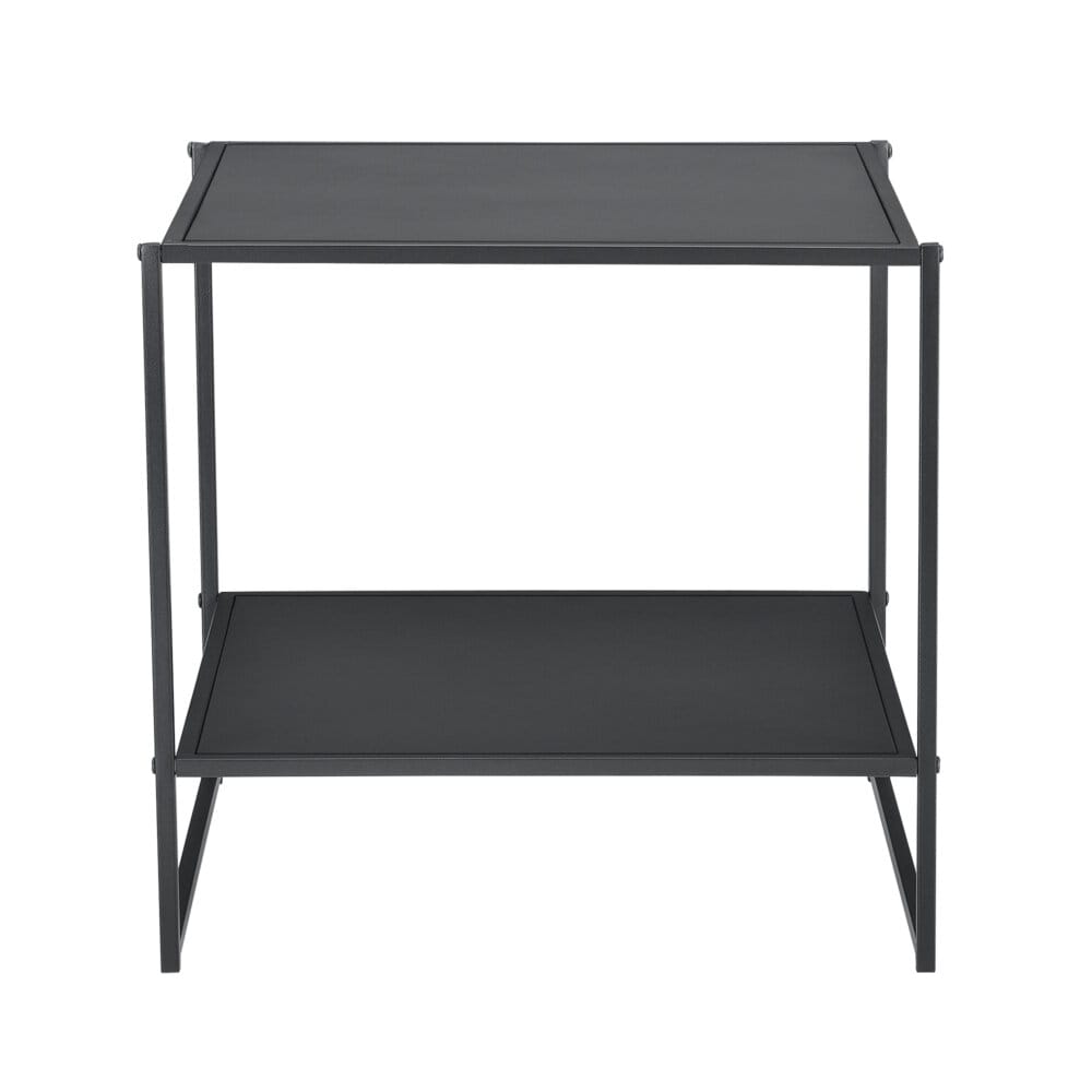 Beistelltisch Salsnes 51x53x51 cm mit Ablage Schwarz