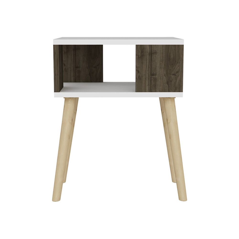 Beistellschrank Lekeberg 60x45x35cm Weiss/Walnuss