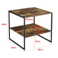 Beistelltisch Svenstavik 50x50x50cm Dunkler Holzton