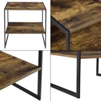 Beistelltisch Svenstavik 50x50x50cm Dunkler Holzton