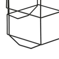 Beistelltisch-Set Hørning 3er Set Metallkorb Schwarz/Marmoroptik