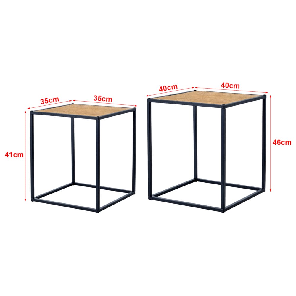 Satztisch Grindavik im 2er Set Holz-Optik
