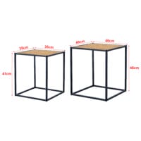 Satztisch Grindavik im 2er Set Holz-Optik