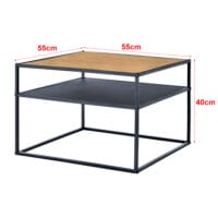 Beistelltisch Quinisut 40x55x55cm Holz-Optik/Schwarz