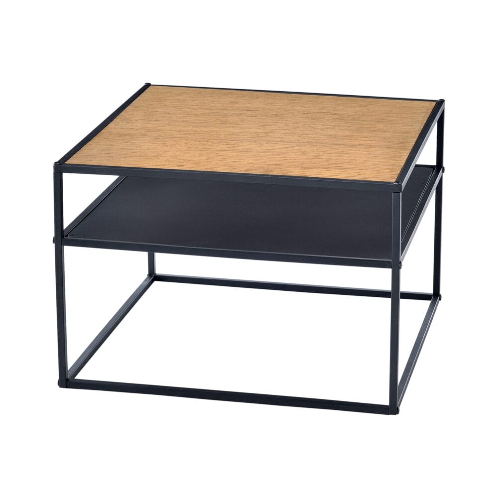 Beistelltisch Quinisut 40x55x55cm Holz-Optik/Schwarz