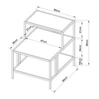 Beistelltisch Kumlinge 50x60x60cm Weiss