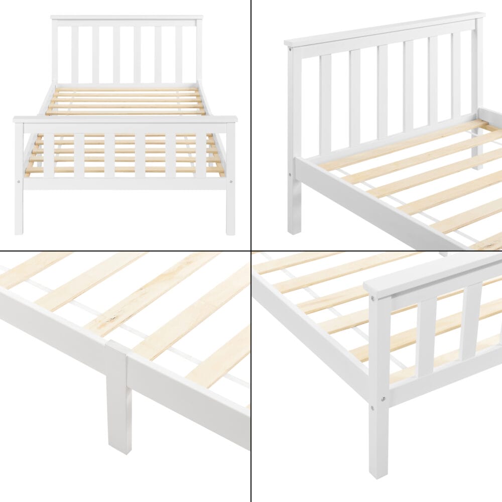 Holzbett Breda 90x200 cm Weiss