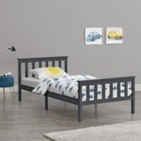 Holzbett Breda 120x200 cm Grau