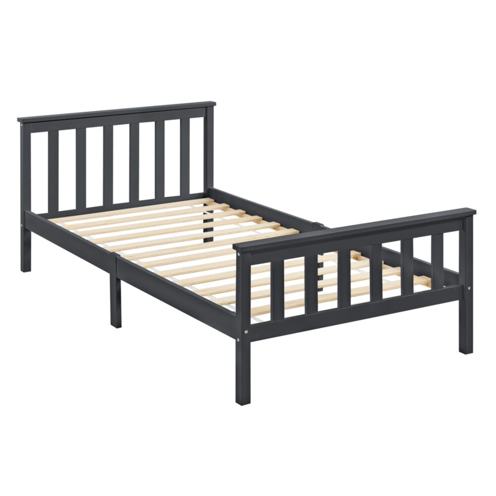 Holzbett Breda 120x200 cm Grau