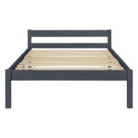 Holzbett Nakkila 100x200 cm Doppelbett mit Kopfteil Grau