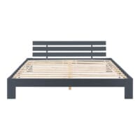 Holzbett Nivala 180x200 cm mit Kaltschaummatratze Grau