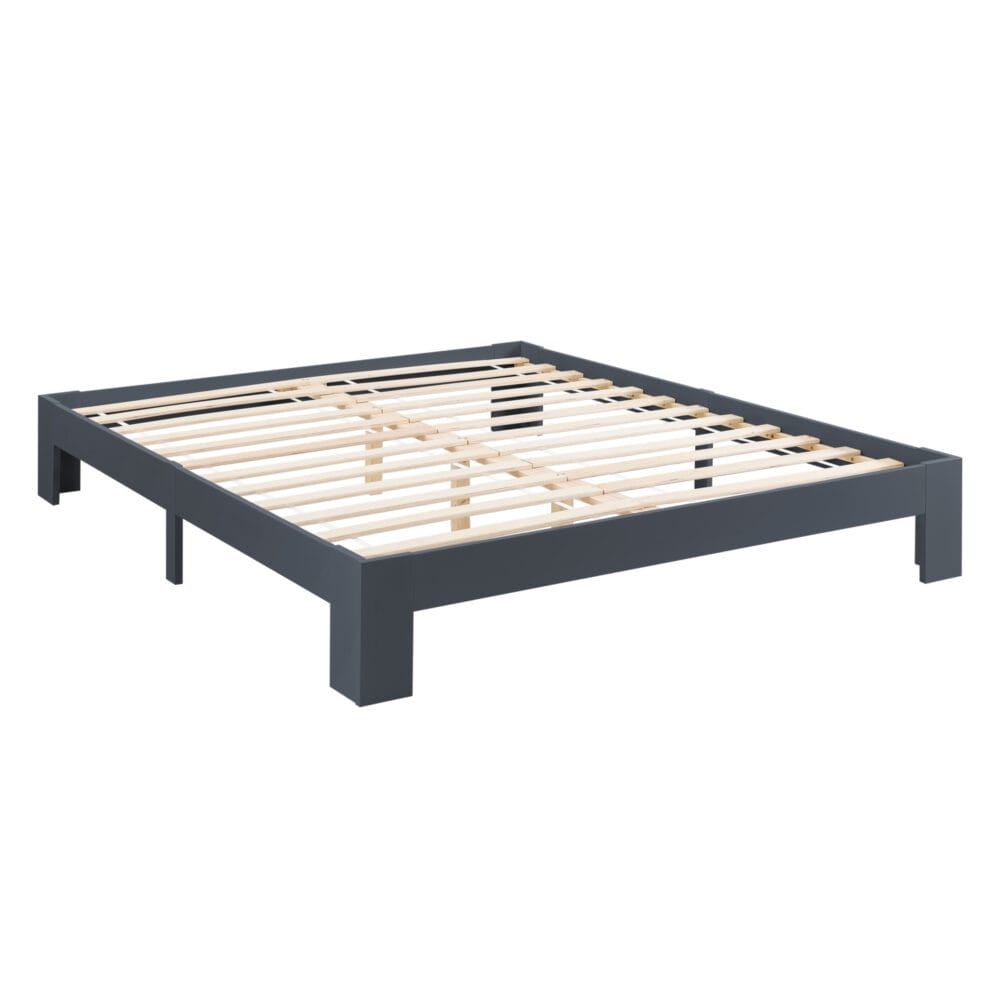 Holzbett Raisio 140x200 cm mit Lattenrost Grau