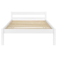 Holzbett Lynge 90x200 cm mit Kaltschaummatratze Weiss