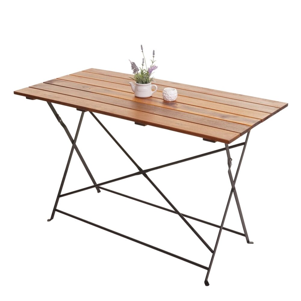 Biergartentisch Klapptisch Gartentisch Gastronomie Akazie 120x60cm braun