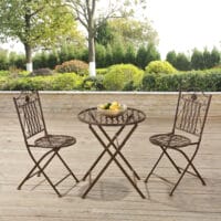 Bistro Set Biella 3-tlg. Edelrost-Braun