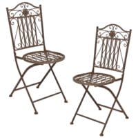 Bistro Set Biella 3-tlg. Edelrost-Braun