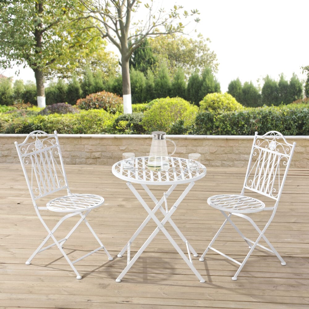 Bistro Set Biella 3-tlg. Weiss