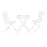 Bistro Set Biella 3-tlg. Weiss