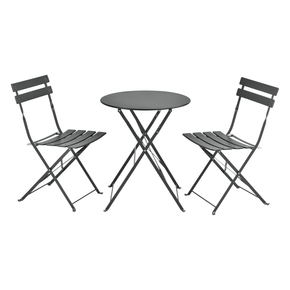 Bistro Set Caprile 3-tlg. Dunkelgrau