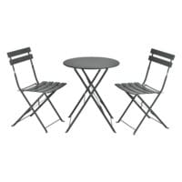 Bistro Set Caprile 3-tlg. Dunkelgrau