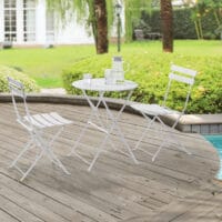 Bistro Set Caprile 3-tlg. Weiss