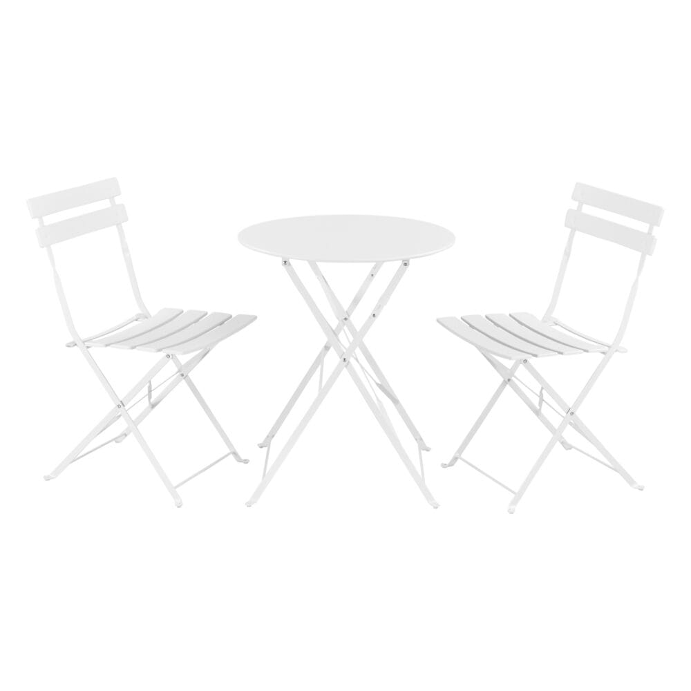 Bistro Set Caprile 3-tlg. Weiss