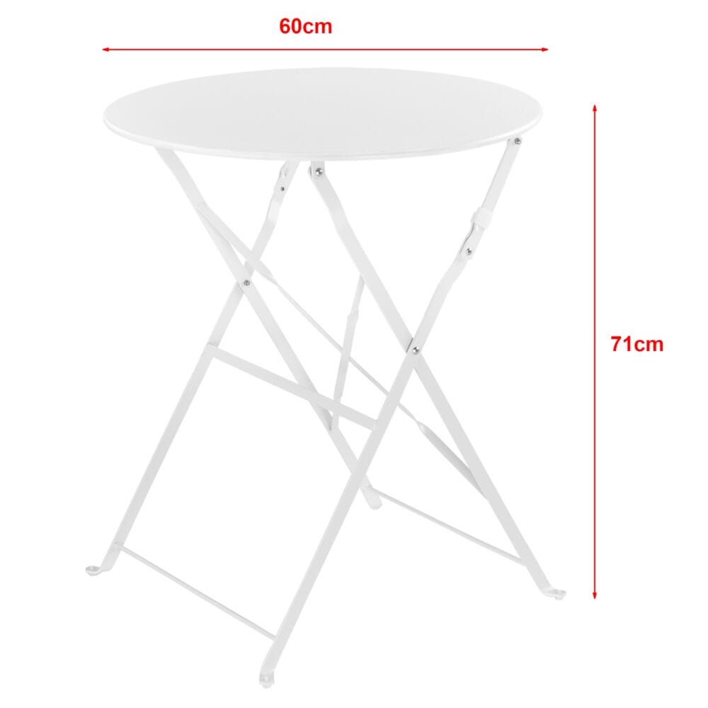 Bistro Set Caprile 3-tlg. Weiss