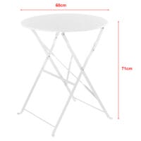 Bistro Set Caprile 3-tlg. Weiss