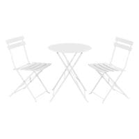 Bistro Set Caprile 3-tlg. Weiss