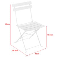 Bistro Set Caprile 3-tlg. Weiss