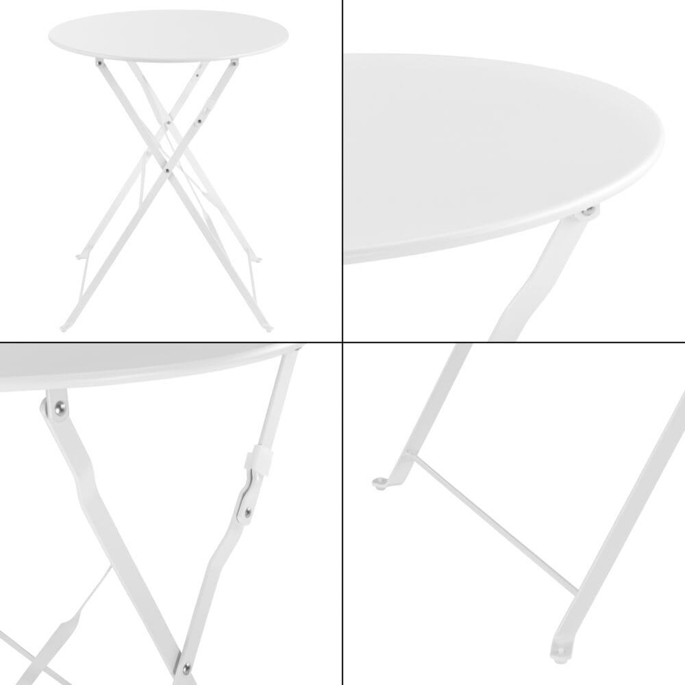 Bistro Set Caprile 3-tlg. Weiss