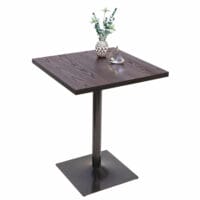 Bistrotisch HWC-H10 Bartisch Industrial FSC 76x60x60cm dunkelbraun