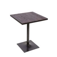 Bistrotisch HWC-H10 Bartisch Industrial FSC 76x60x60cm dunkelbraun