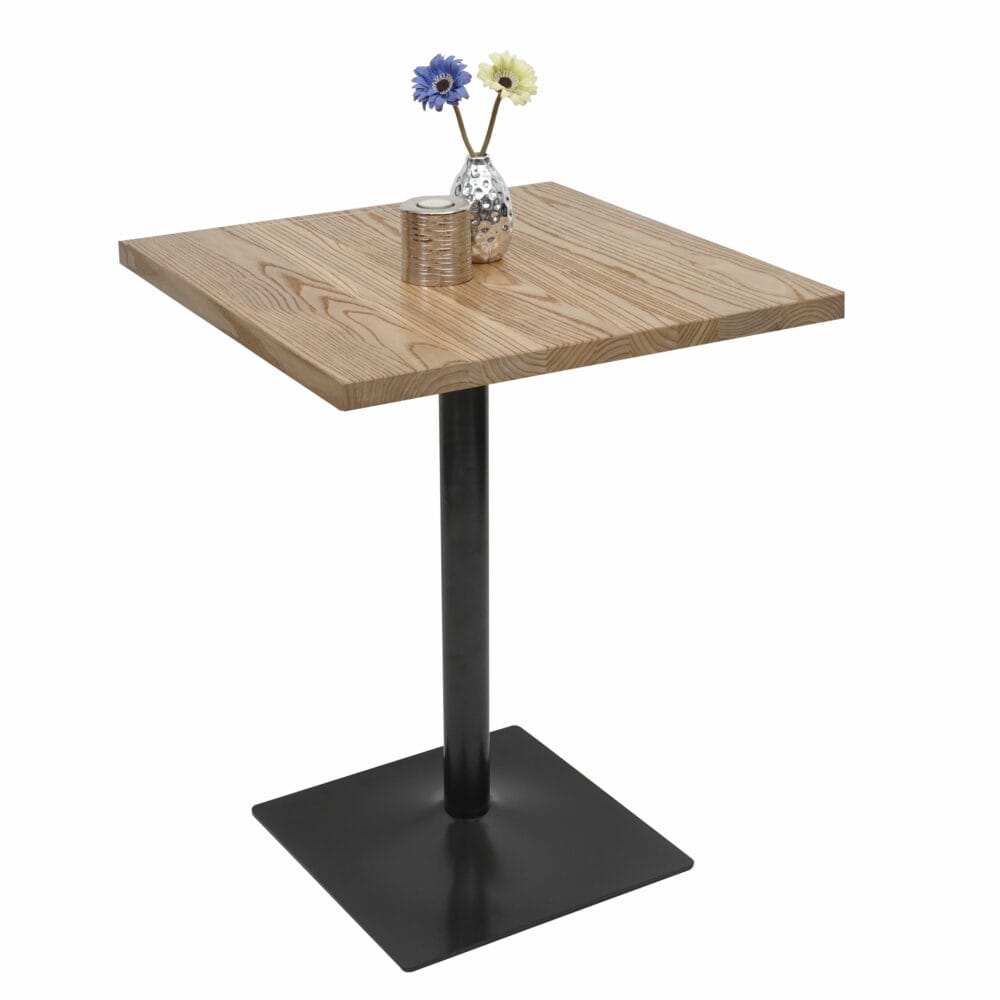 Bistrotisch HWC-H10 Bartisch Industrial FSC 76x60x60cm hellbraun