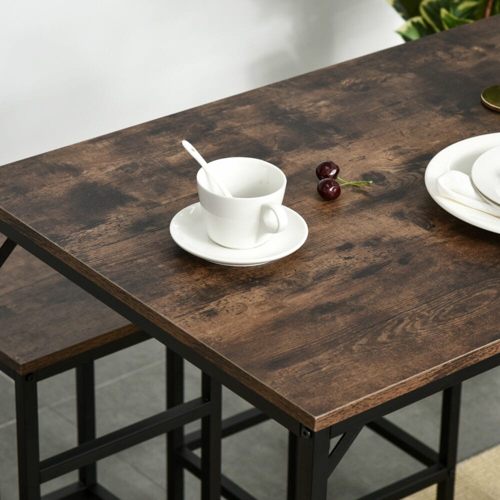 Bistrotisch Set Stehtisch Küchentisch mit 4 Barhocker